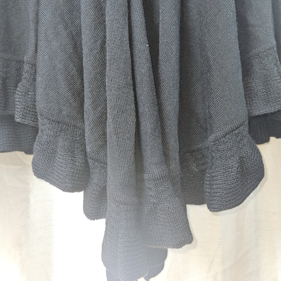 NWOT Karffany black Alpaca open front cape shawl wrap Womens Medium - Picture 6 of 6